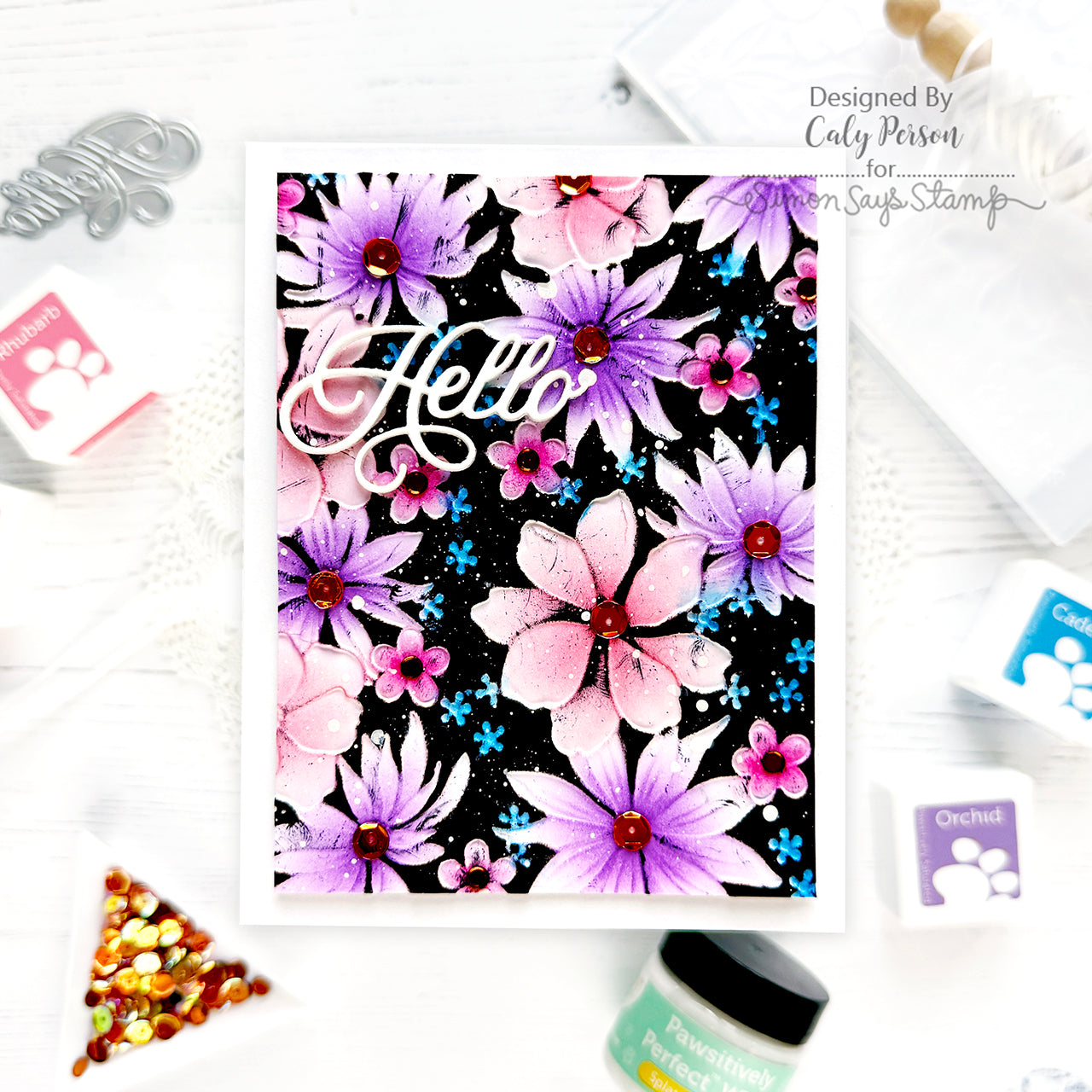 Simon Says Stamp Embellishment Mix Campfire 0725cf Happy Camper Hello Card | color-code:ALT01