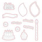 Honey Bee Birthday Candle VGCB Add-On Dies hbds-537