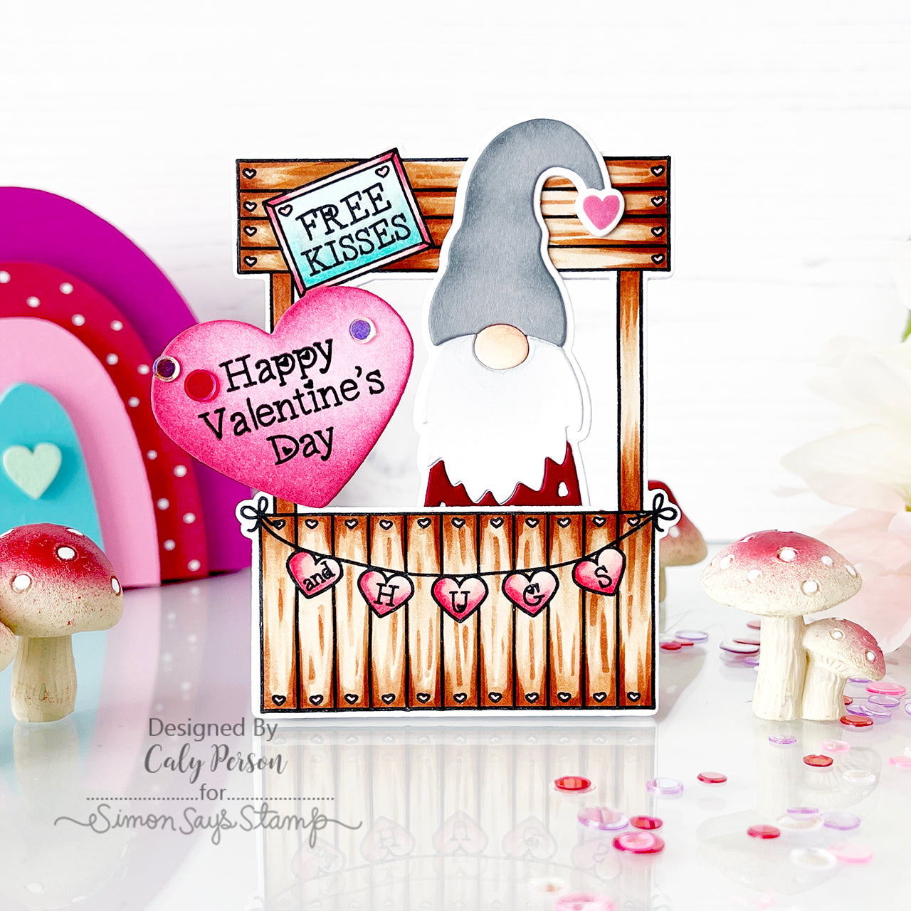 Simon Says Stamp Embellishment Mix Candy Hearts 1223ch Smitten Valentine's Day Card | color-code:ALT03