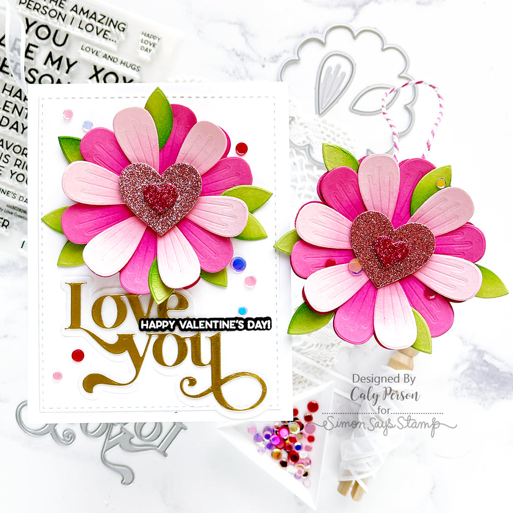 Simon Says Stamp Embellishment Mix Candy Hearts 1223ch Smitten Love You Card and Tag | color-code:ALT02