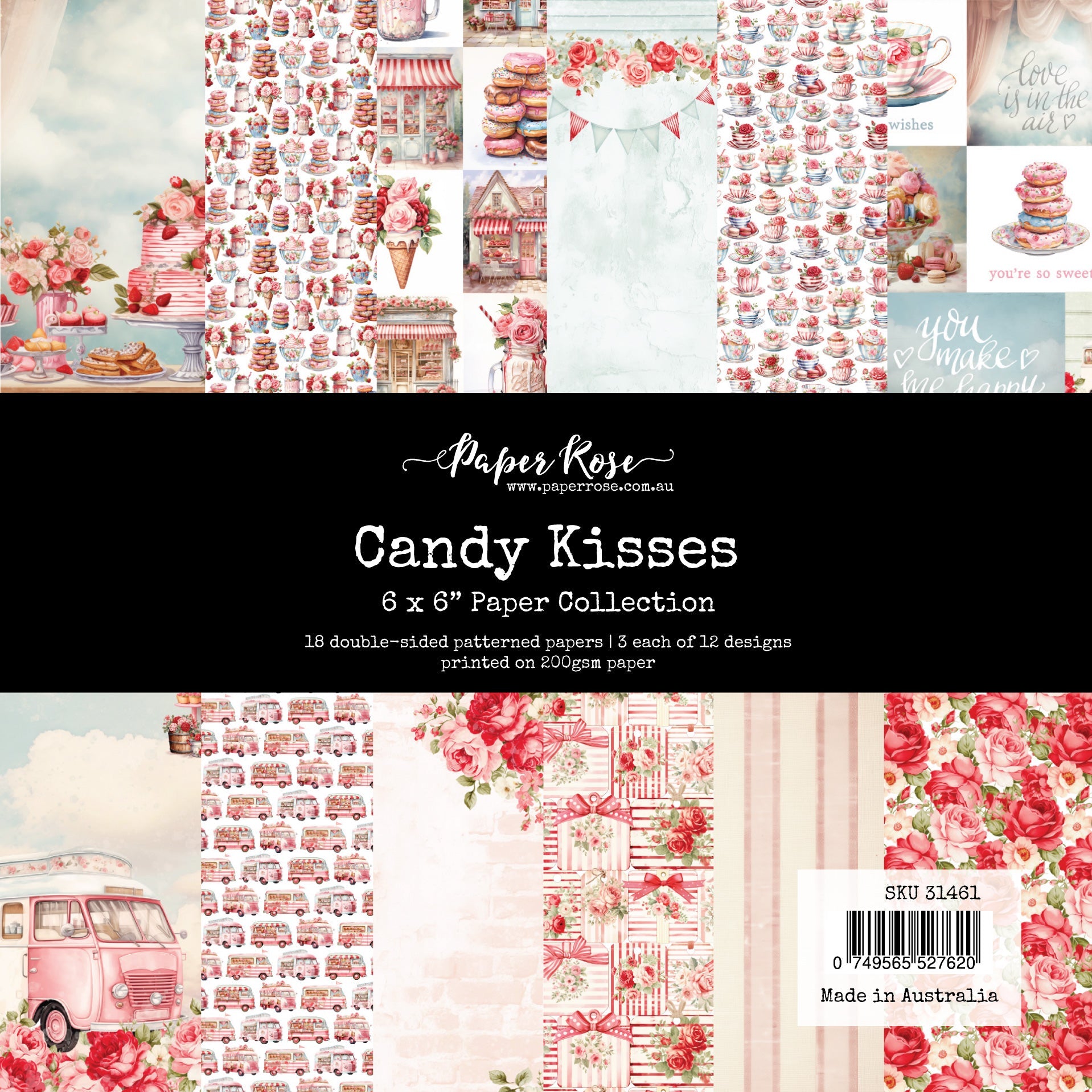Paper Rose Candy Kisses 6x6 Paper 31461