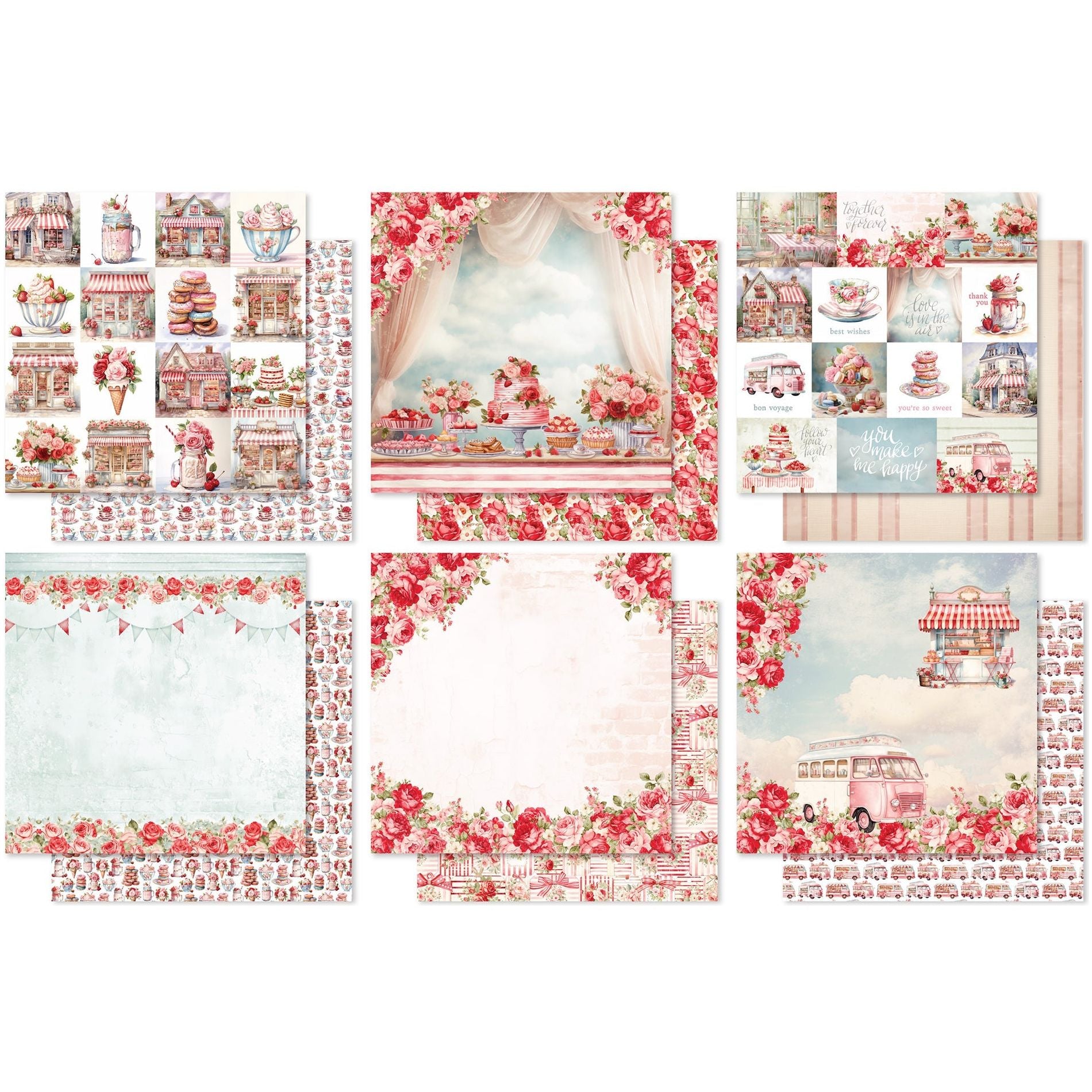 Paper Rose Candy Kisses 6x6 Paper 31461 sheets