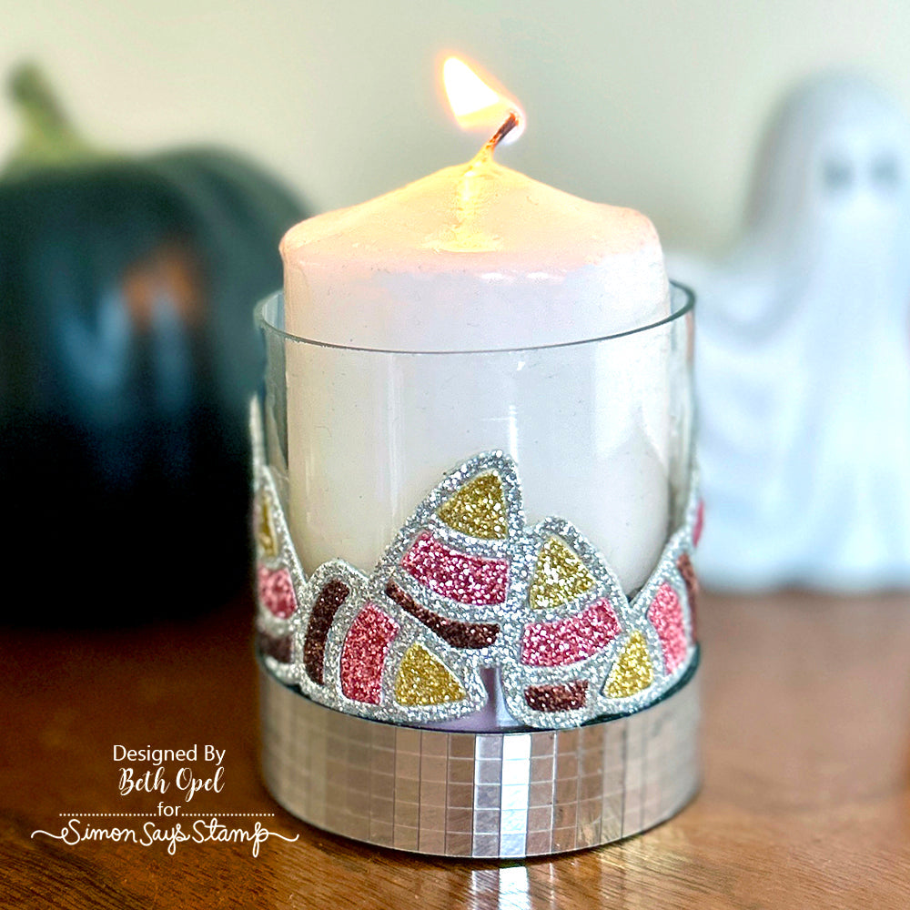 Simon Says Stamp Candy Corn Border Wafer Die 1126sd Cheering for You Halloween Candle Wrap | color-code:ALT01
