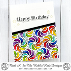 The Rabbit Hole Designs Candy Twist Stencil trh-004s happy birthday
