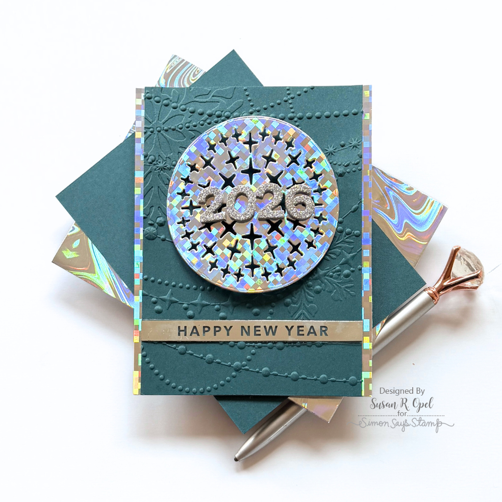 Simon Says Stamp Assorted Card Fronts Set 2 100lb acf1225 DieCember New Year Card