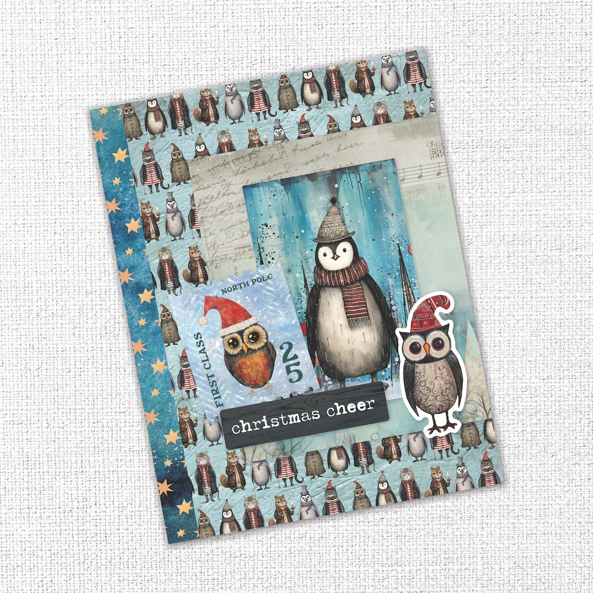 Paper Rose Merry And Bright Tags and Tickets Embossed Die Cuts 35698