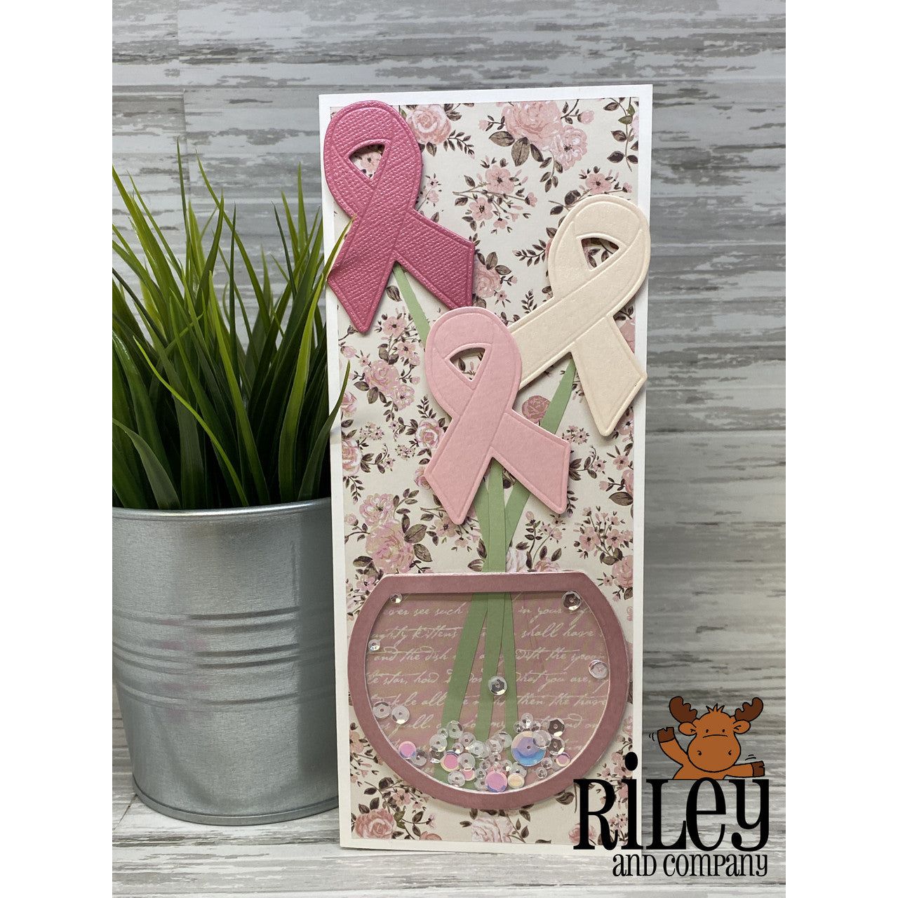 Riley And Company Cut Ups Awareness Ribbons Dies rd574 ribbon bouquet