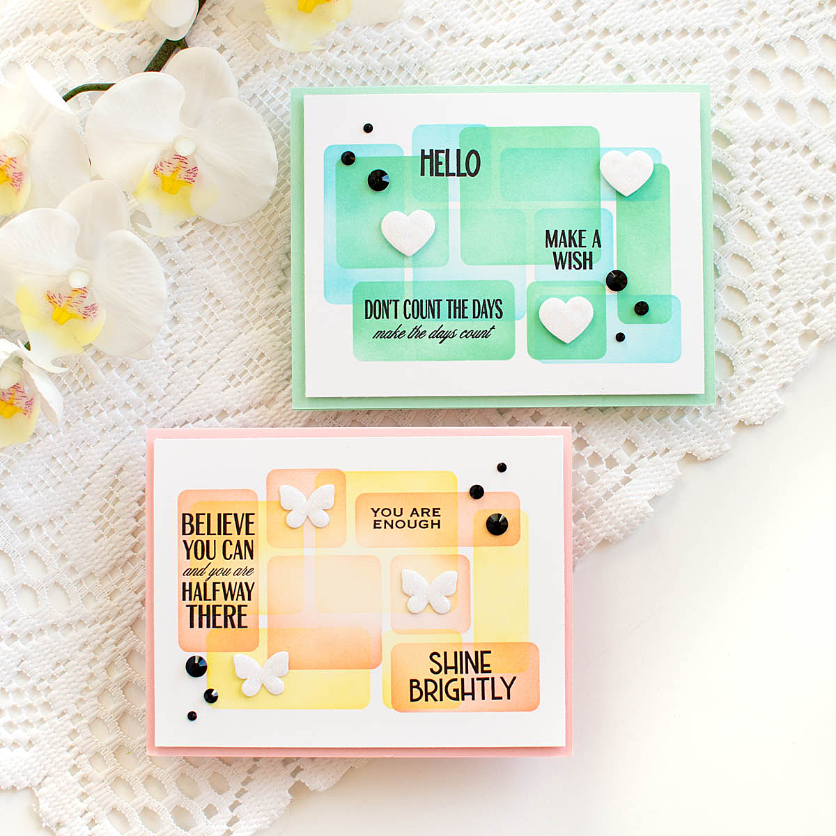 Simon Says Stamp Artful Palette Wafer Dies 1587sdc Encouragement Cards | color-code:ALT12