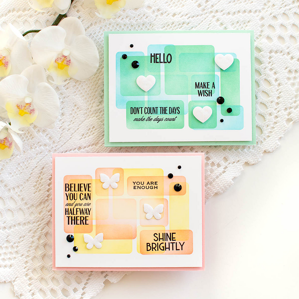 Simon Says Clear Stamps Be Your Beautiful Self 2386ssc Encouragement Cards | color-code:ALT10
