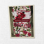 Paper Rose Christmas Holly Embossed Die Cuts 35163*