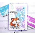Card with Fox Scrapbooking and sentiment 'Cherishing the Memories We Make'