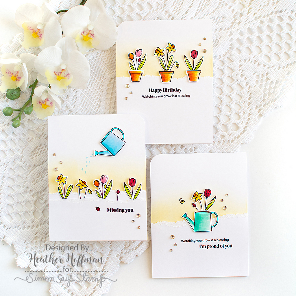 Rainbow Splash Clear Stamps Budding Blossoms rs119c Beautiful Moments Card Set | color-code:ALT02