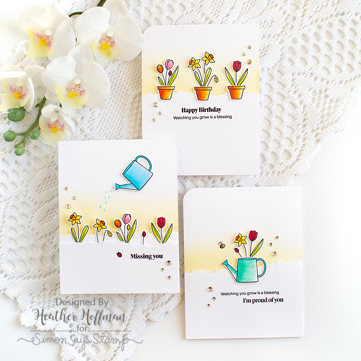 Rainbow Splash Clear Stamps Budding Blossoms rs119c Beautiful Moments Card Set | color-code:ALT02
