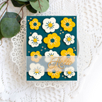 Simon Says Stamp Groovy Flowers Wafer Dies s1021 Happy Camper Hello Card | color-code:ALT09