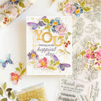 Pinkfresh Studio Artsy Floral Dies 240824 Happiest Day Card | color-code:ALT01