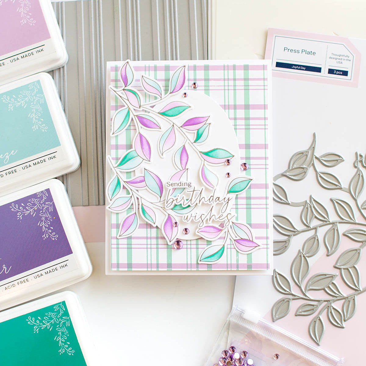 Pinkfresh Studio Joyful Day Press Plates 244624 letterpress | color-code:ALT01