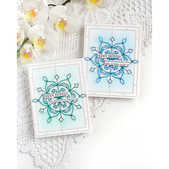 Simon Says Stamp Frozen Fractal Hope Wafer Dies 1746sd Stamptember Heather Hoffman Snowflake Christmas Cards | color-code:ALT03
