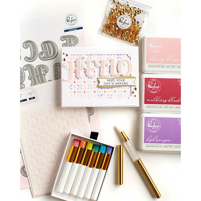 Pinkfresh Studio Champagne Clear Drops pf131es Encouragement Card | color-code:ALT02