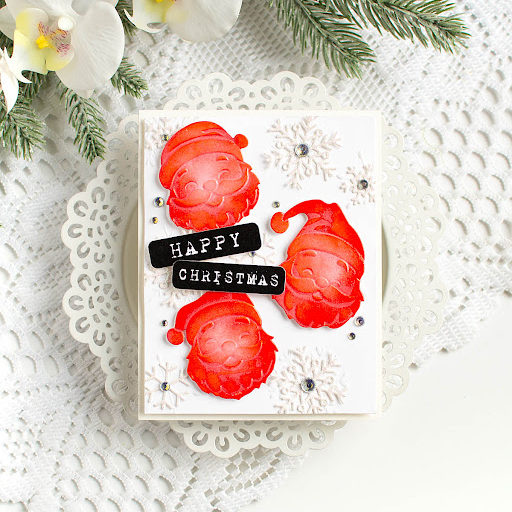 Simon Says Stamp Embossing Folder and Cutting Dies Santa Faces sfd559 Sugar and Spice Holiday Card | color-code:ALT05