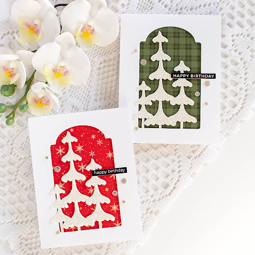 Simon Says Stamp Frosty Tree Gathering Wafer Die s1085 And Everything Nice Winter Birthday Cards | color-code:ALT08