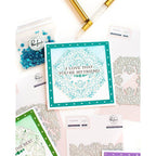 Pinkfresh Studio Floral Octagon Frame Die 217223 Note Cards | color-code:ALT01