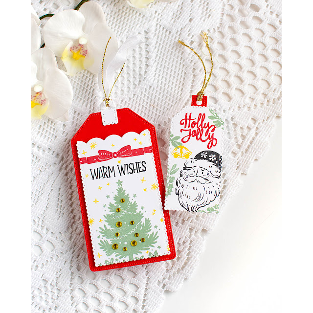 Simon Says Stamp Layered Scallop Tags Wafer Dies s1097 DieCember Christmas Gift Tags | color-code:ALT07
