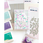 Pinkfresh Studio Diagonal Plaid And Plaid Press Plates Bundle Birthday Wishes Card | color-code:ALT03