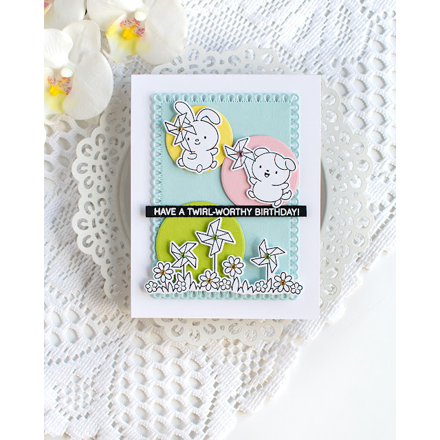 Simon Says Stamps and Dies Easy Breezy set1298eb Every Happiness Twirlers and Circles Birthday Card Heather Hoffman | color-code:ALT0