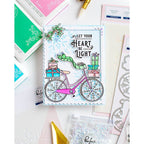 Pinkfresh Studio Holiday Bicycle Stencils 254124 Adorable Christmas Card | color-code:ALT02