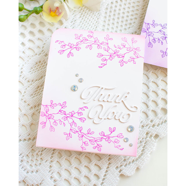 Simon Says Stamp Nuvelli Script Thank You Wafer Dies s1036 Friend Like You Thank You Card | color-code:ALT06