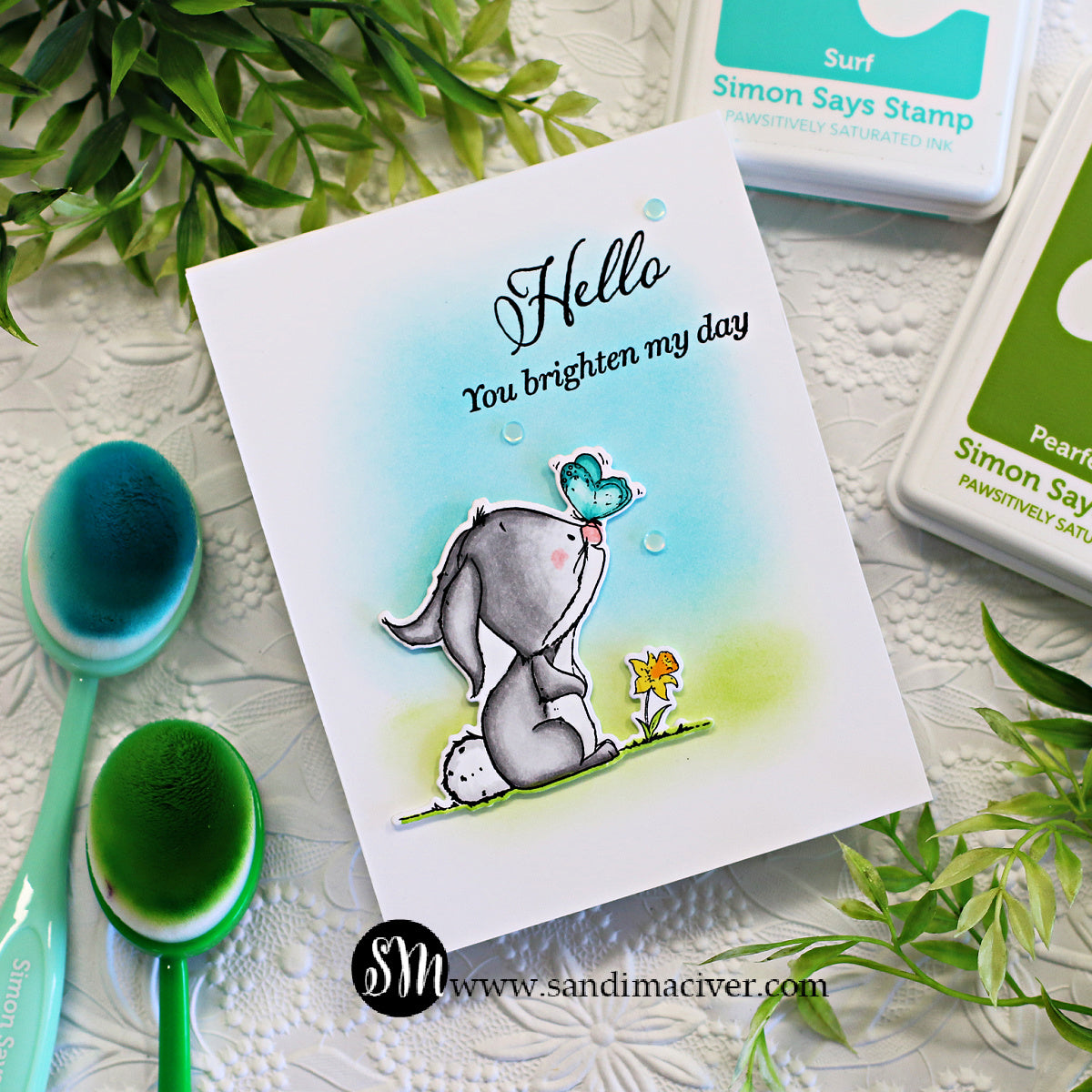 Simon Says Stamp Caring Thoughts Wafer Dies sssd112805c Dear Friend Hello Card | color-code:ALT02