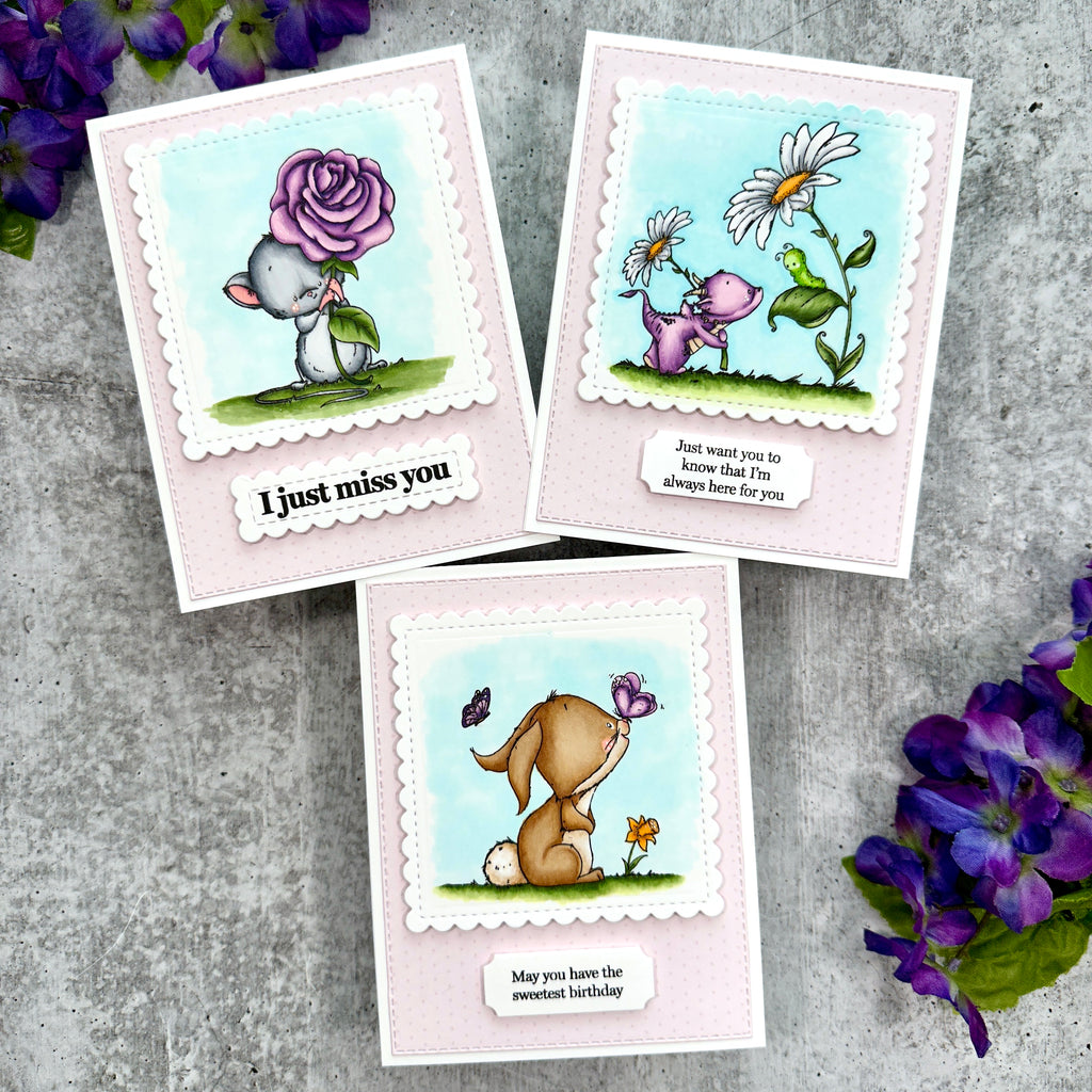 Simon Says Stamps And Dies Caring Thoughts set631ct Dear Friend Cute Card Set | color-code:ALT02