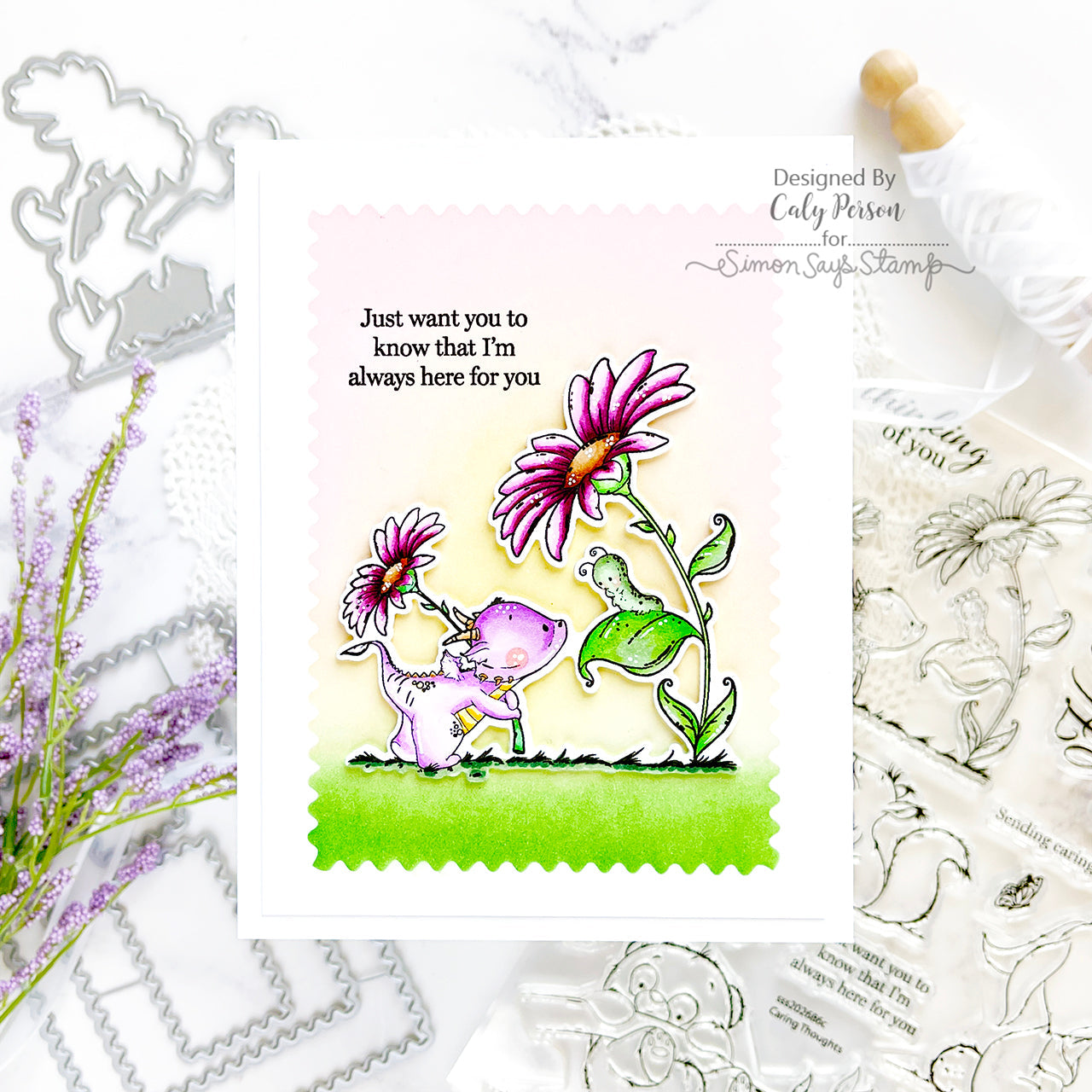 Simon Says Clear Stamps Caring Thoughts sss202686c Dear Friend Here for You Card | color-code:ALT06