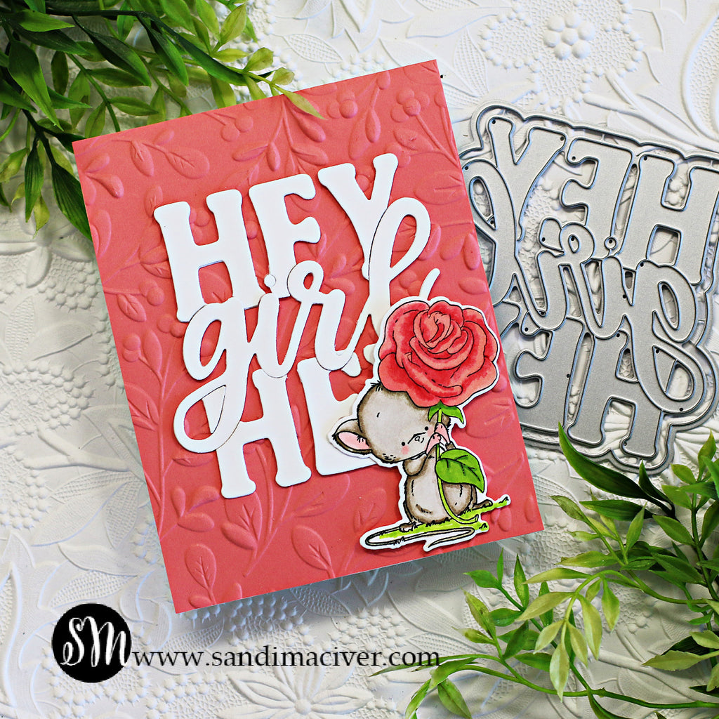 Simon Says Clear Stamps Caring Thoughts sss202686c Dear Friend Hey Girl Card | color-code:ALT04
