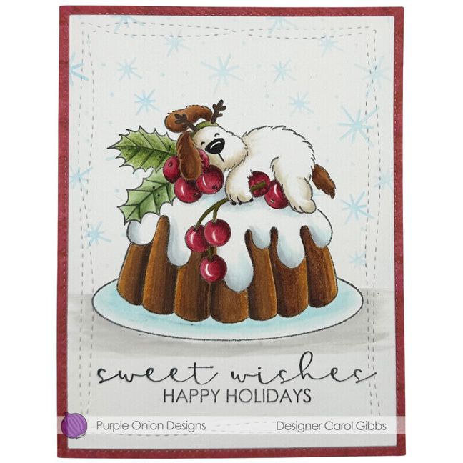 Purple Onion Designs Flappy's Figgy Pudding Unmounted Cling Stamp pod5067