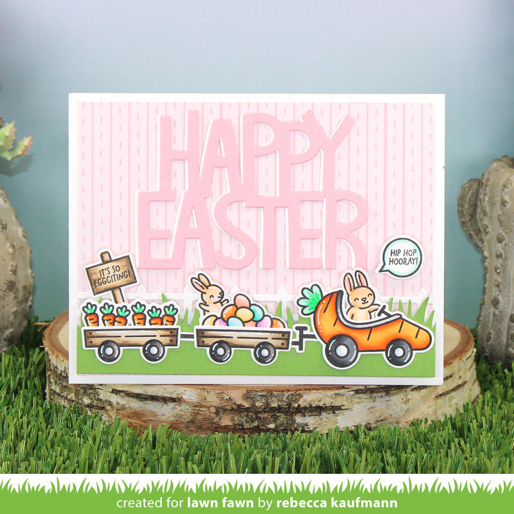 Lawn Fawn Set Carrot 'bout You Clear Stamps and Dies Happy Easter