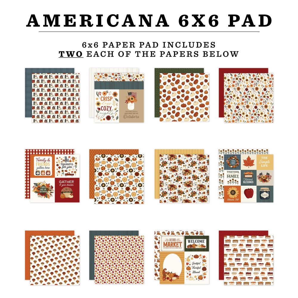 Carta Bella Americana 6 x 6 Paper Pad cba454023 Detailed Image