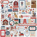 Carta Bella Americana Summer 12 x 12 Collection Kit cbas493016 Cardstock Stickers