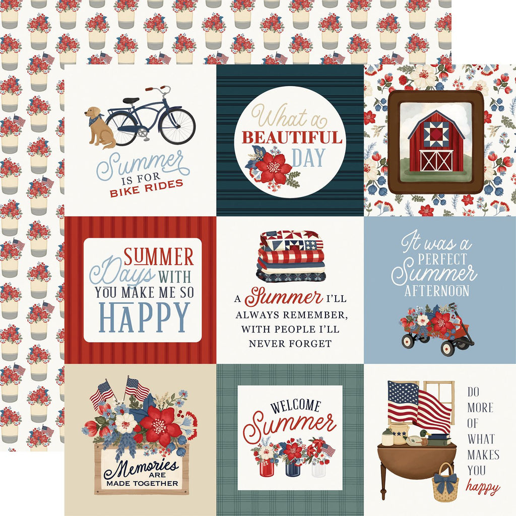 Carta Bella Americana Summer 12 x 12 Collection Kit cbas493016 Seasonal Sentiments