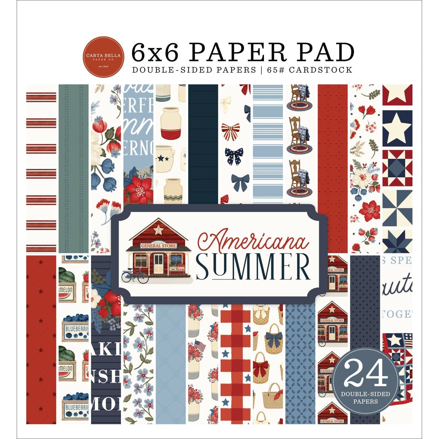 Carta Bella Americana Summer 6 x 6 Paper Pad cbas493023