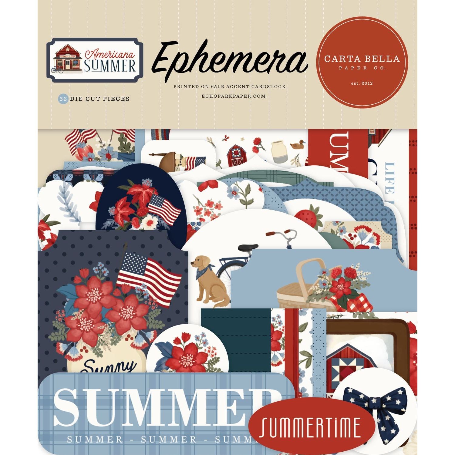Carta Bella Americana Summer Ephemera cbas493024