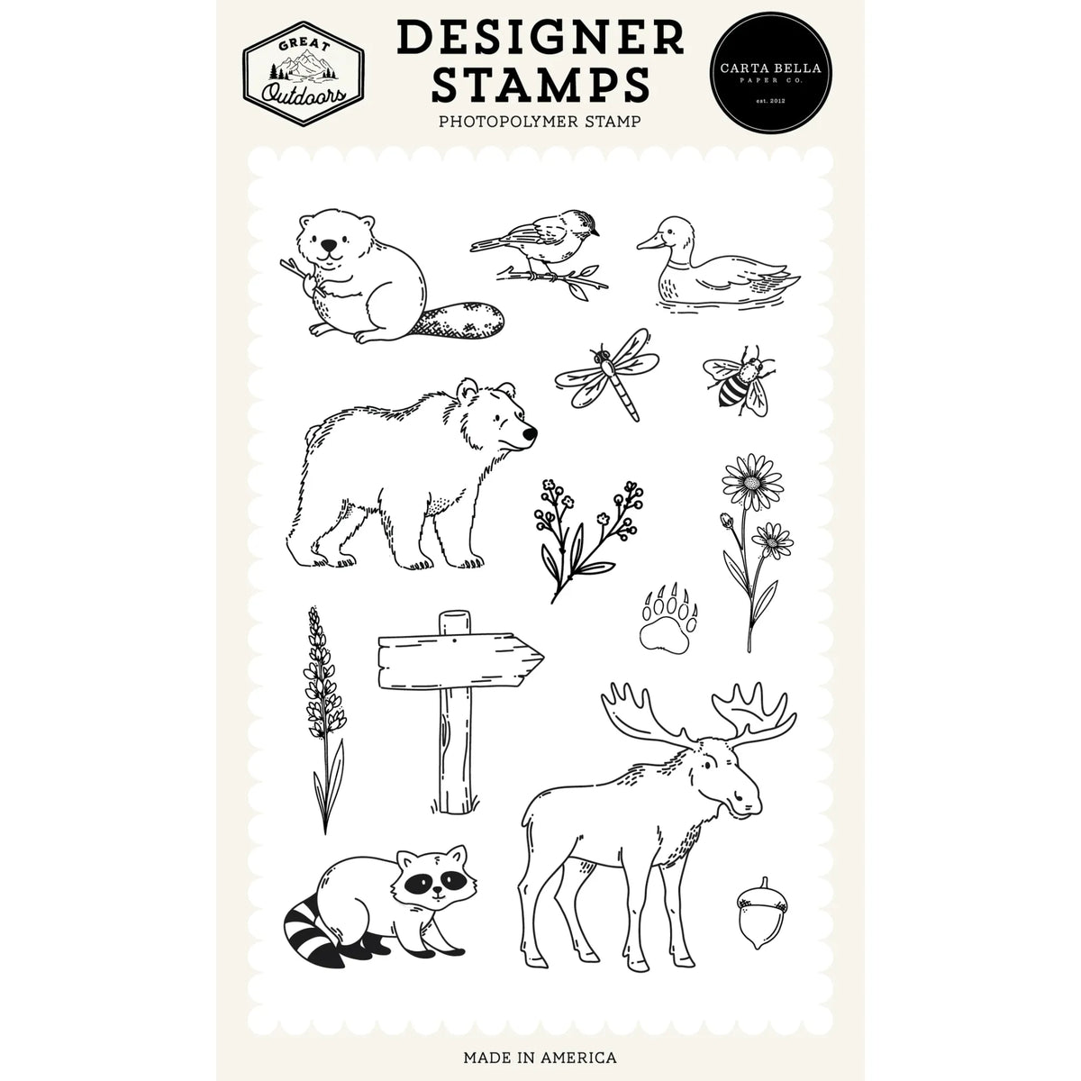 Carta Bella Animal Icons Clear Stamps cbout542045