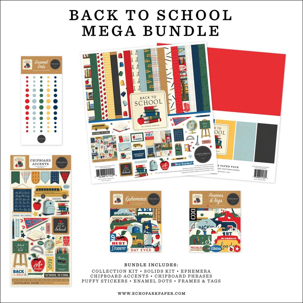 Carta Bella Back To School 12 x 12 Mega Bundle cbbts401050
