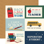 Carta Bella Back To School 12 x 12 Mega Bundle cbbts401050 6X4 Journaling Cards