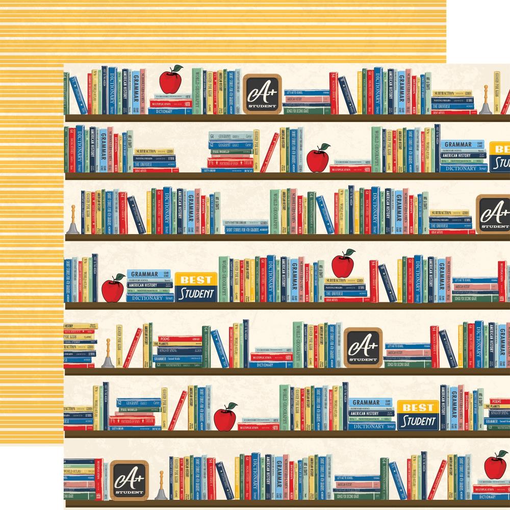 Carta Bella Back To School 12 x 12 Mega Bundle cbbts401050 Bright Bookshelf
