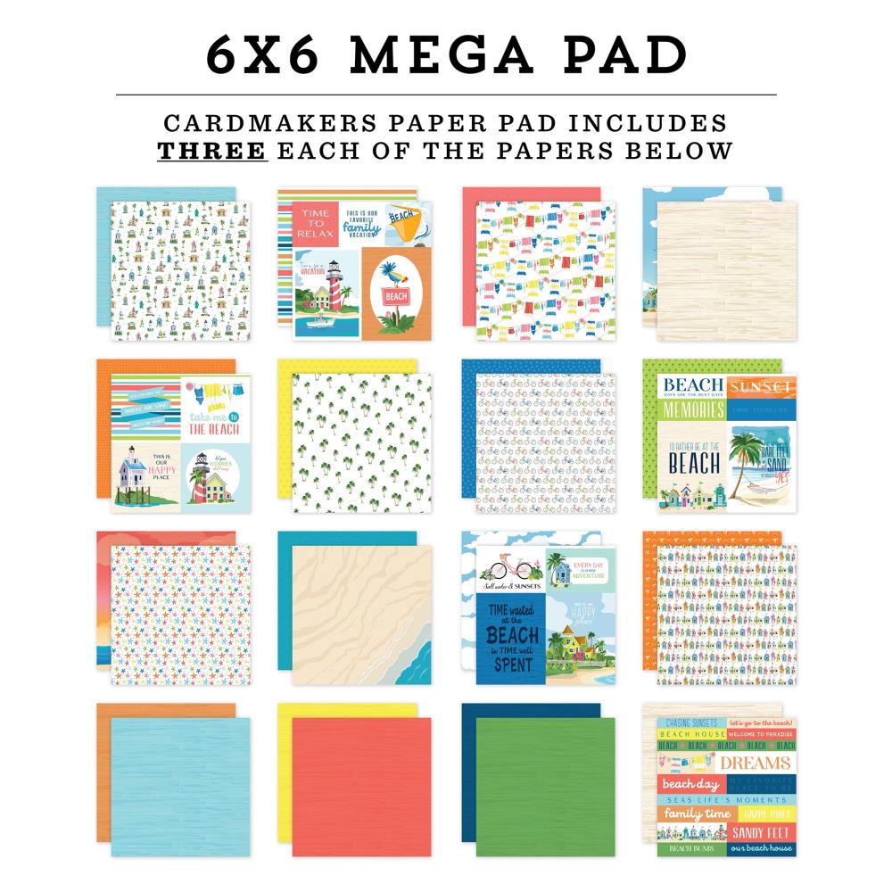Carta Bella Beach Town 6 x 6 Mega Paper Pad cbbt427031 Alternate View