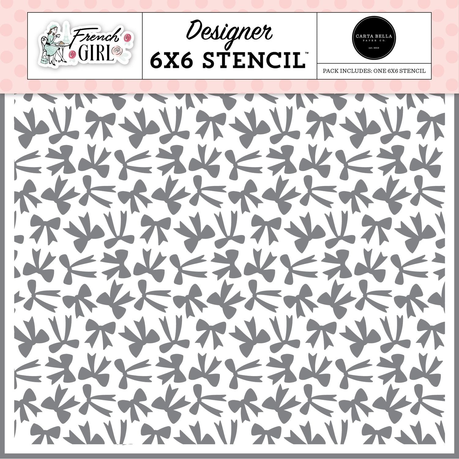 Carta Bella Better With A Bow 6 x 6 Stencil cbfg490034