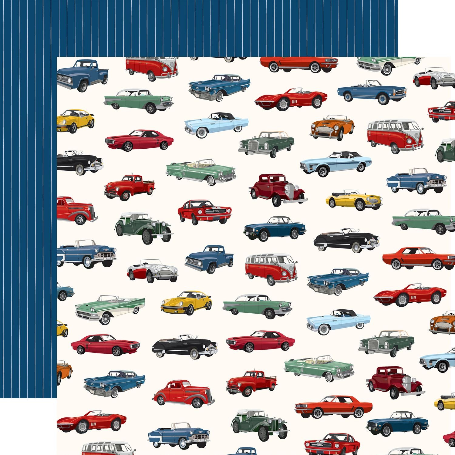 Carta Bella Cars 12 x 12 Collection Kit cbcar491016 Classic Vehicles