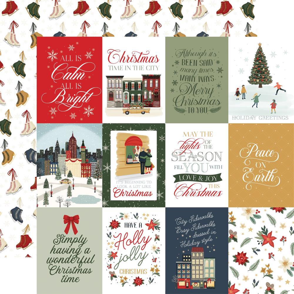 Carta Bella Christmas In The City 12 x 12 Collection Kit cbcic456016 3X4 Journaling Cards