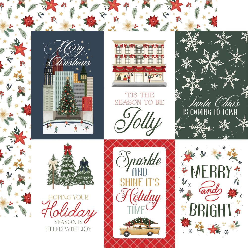 Carta Bella Christmas In The City 12 x 12 Collection Kit cbcic456016 4X6 Journaling Cards